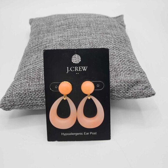 J Crew Factory Pink Acrylic Drop Earrings NEW!  NWT! - Picture 6 of 6